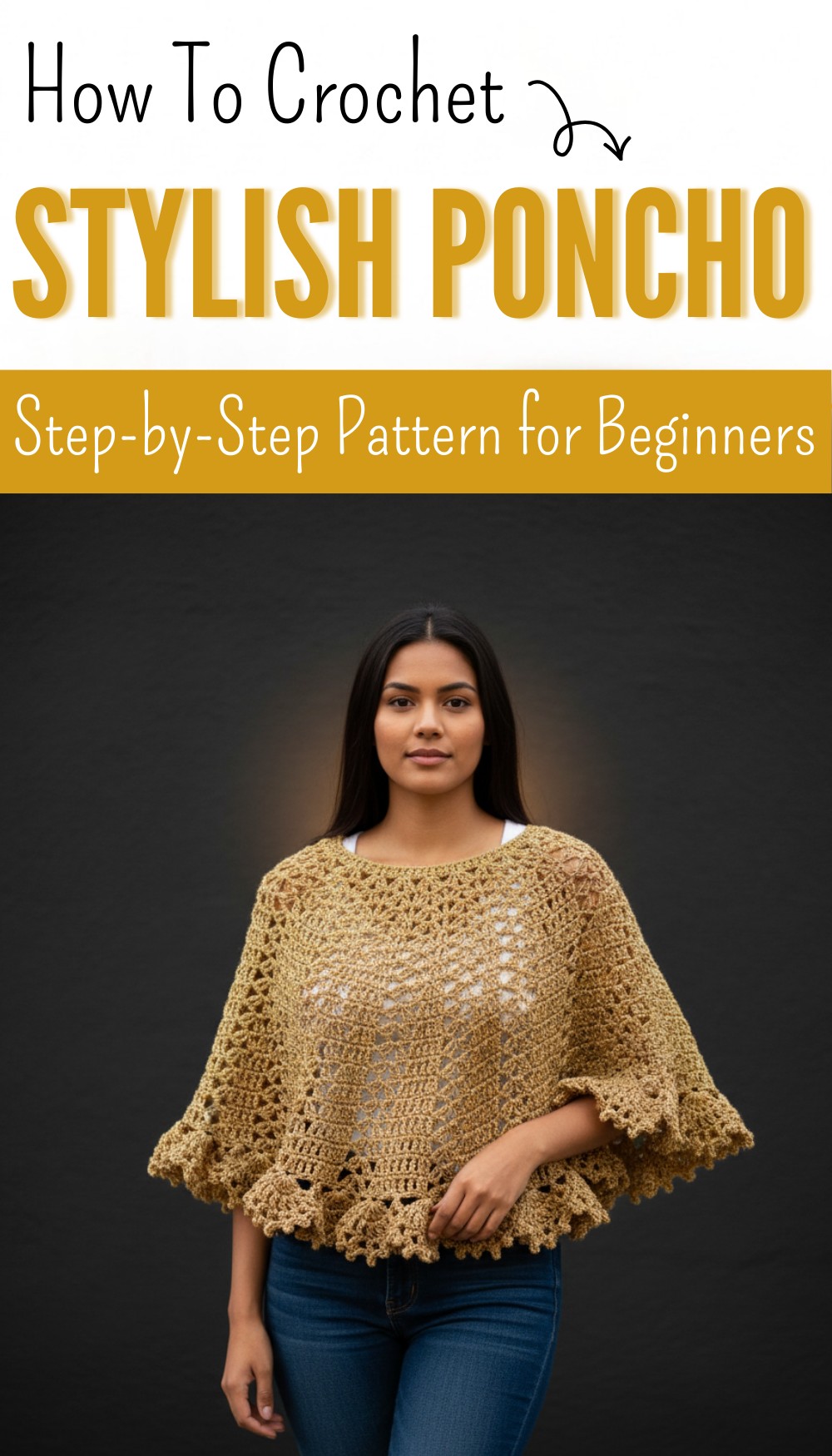 easy crochet poncho tutorial (subtitles available) 11