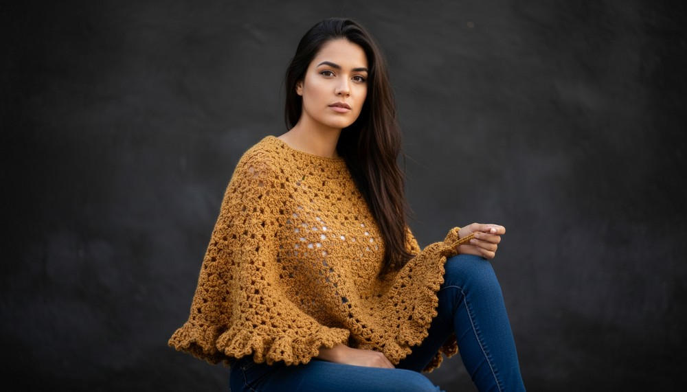 easy crochet poncho tutorial (subtitles available) 2