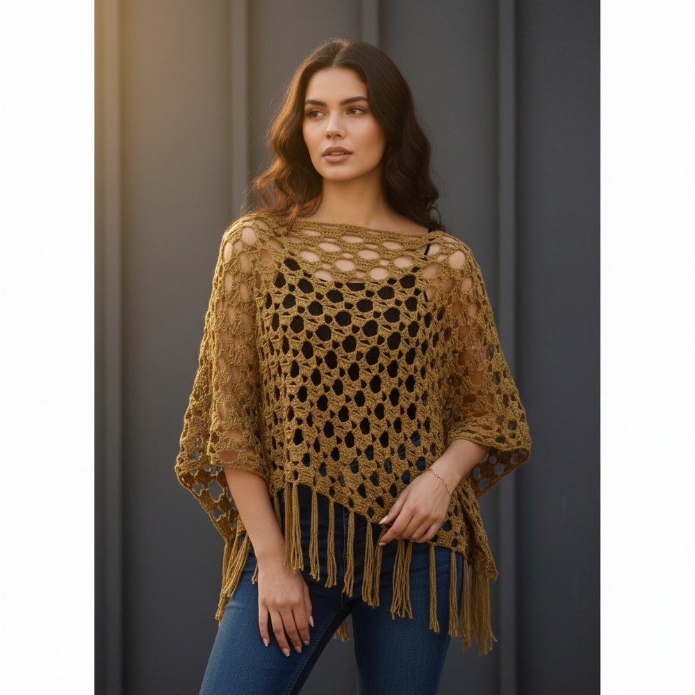 easy crochet poncho tutorial (subtitles available) 8