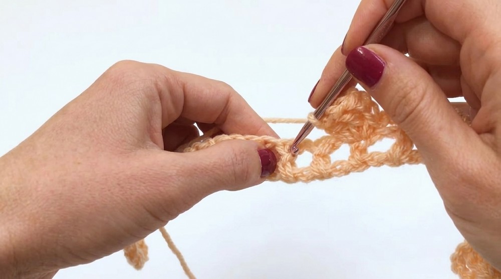 Caron Simply Soft Lace Scarf Tutorial, How to Crochet Easy Lace Scarf 4