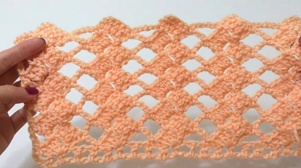Caron Simply Soft Lace Scarf Tutorial, How to Crochet Easy Lace Scarf 5