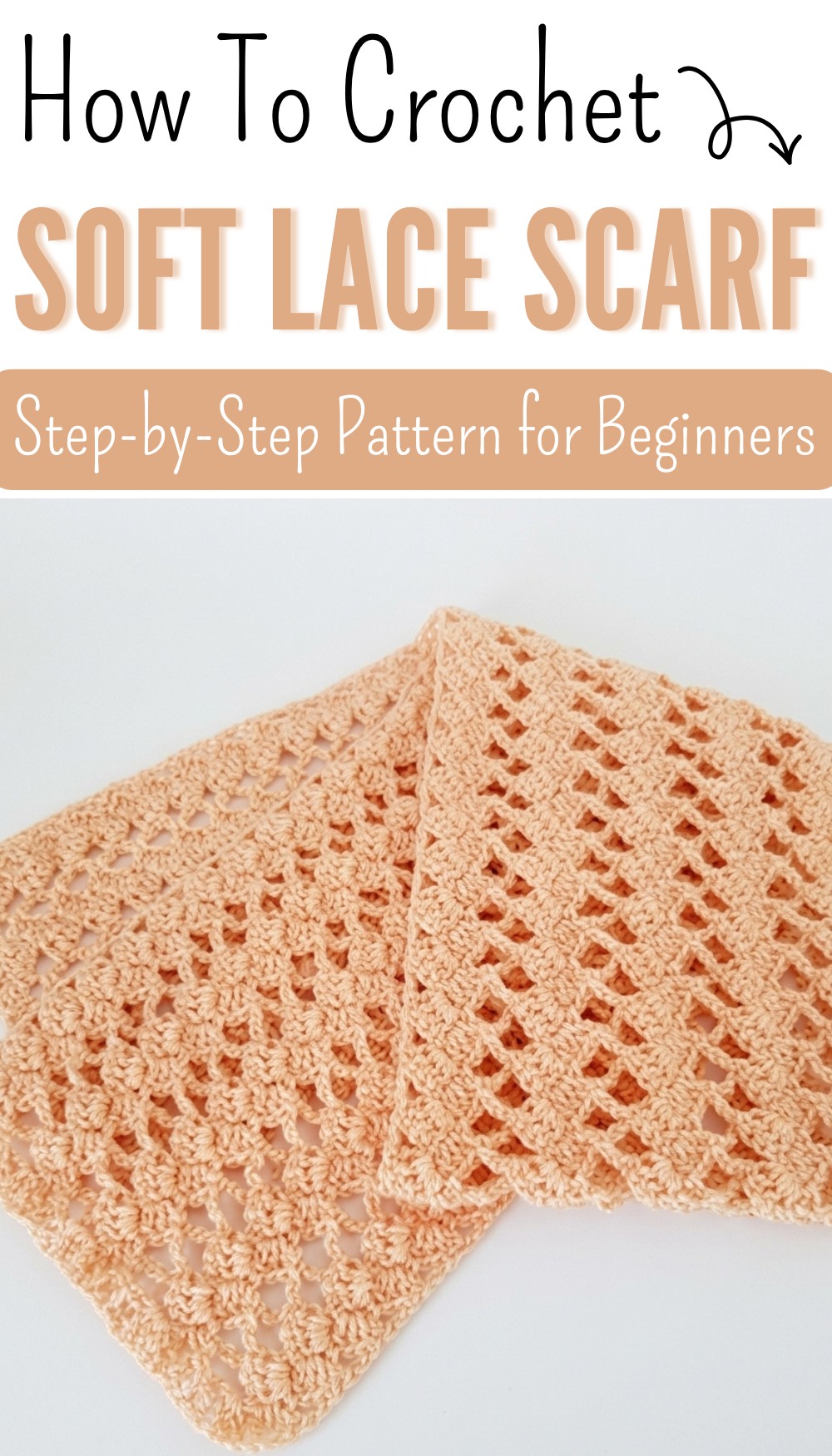 Caron Simply Soft Lace Scarf Tutorial, How to Crochet Easy Lace Scarf 7