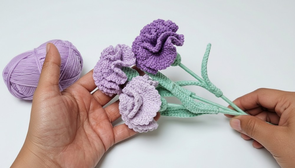 Crochet Carnation Bouquet Perfect DIY Gift for Flower Lovers! 2