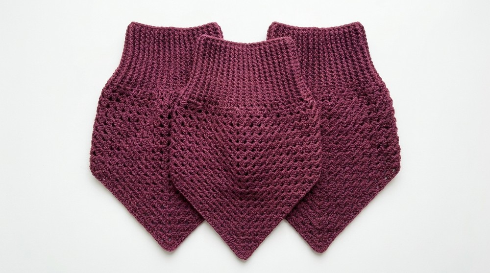 Crochet Granny Square CowlNeckwarmerShawl 7