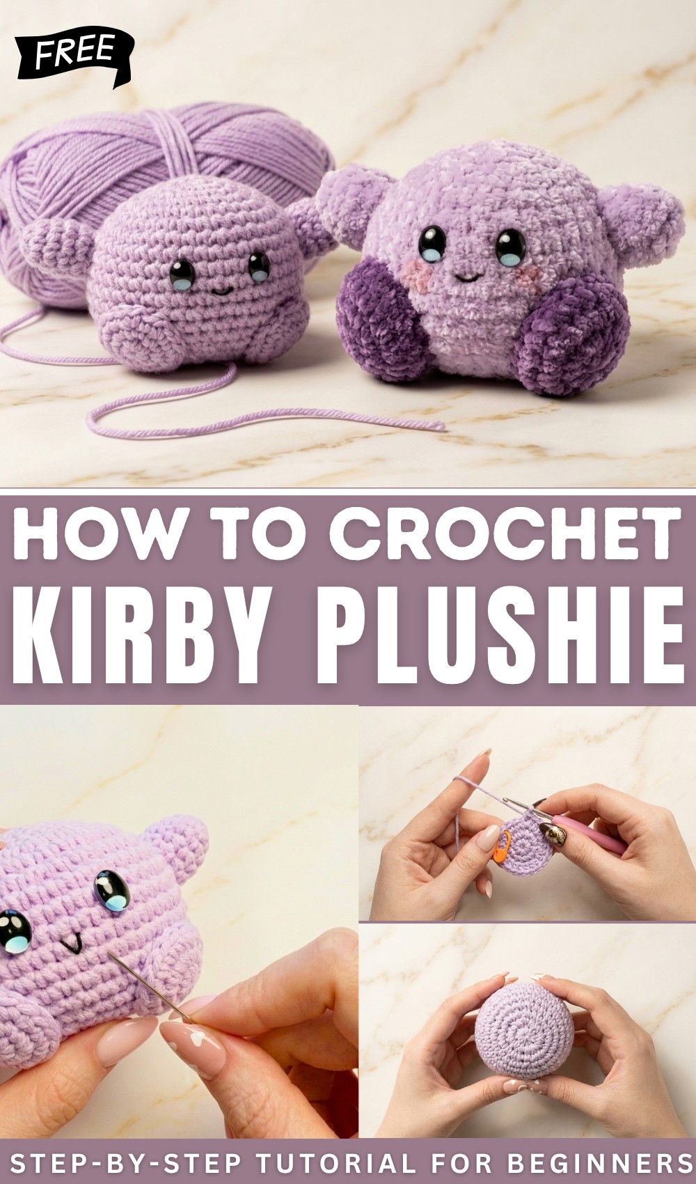 Crochet Kirby Plushie Free Patterns & Beginner Friendly 1