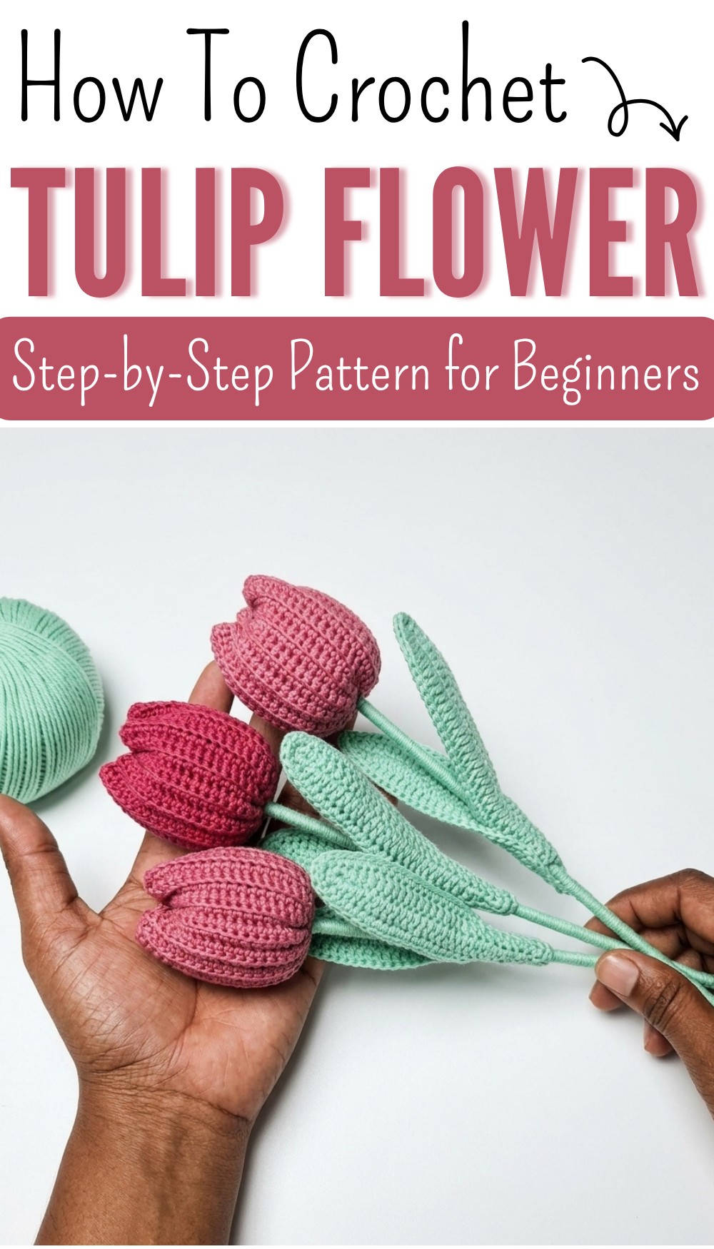 Crochet Tulip Flower Easy DIY Bouquet Gift Tutorial 8