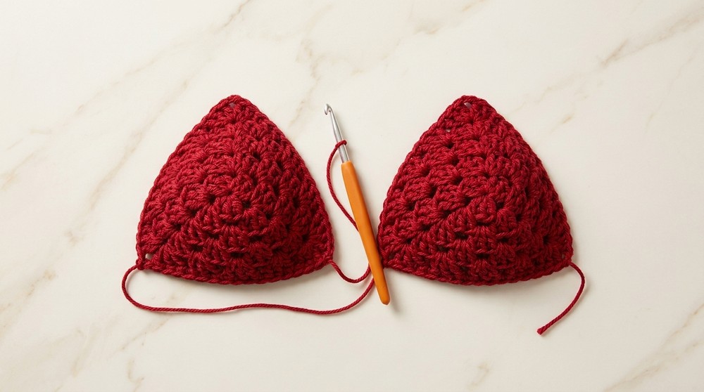 Easiest crochet bikini tutorial (I swear) - Step by Step crochet tutorial 6