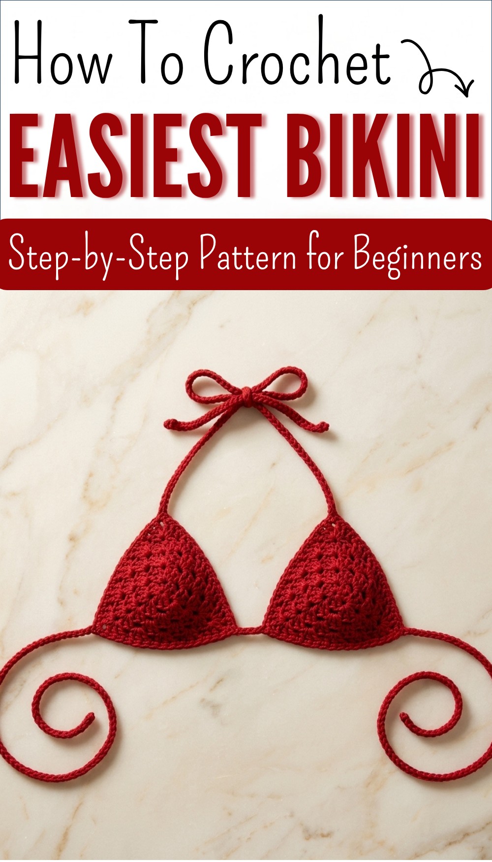 Easiest crochet bikini tutorial (I swear) - Step by Step crochet tutorial 7