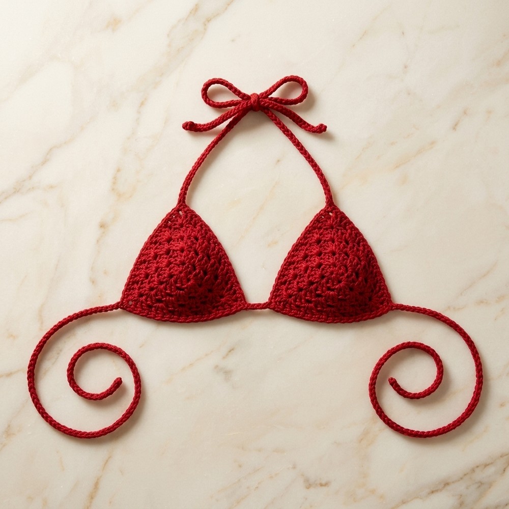 Easiest crochet bikini tutorial (I swear) - Step by Step crochet tutorial 8