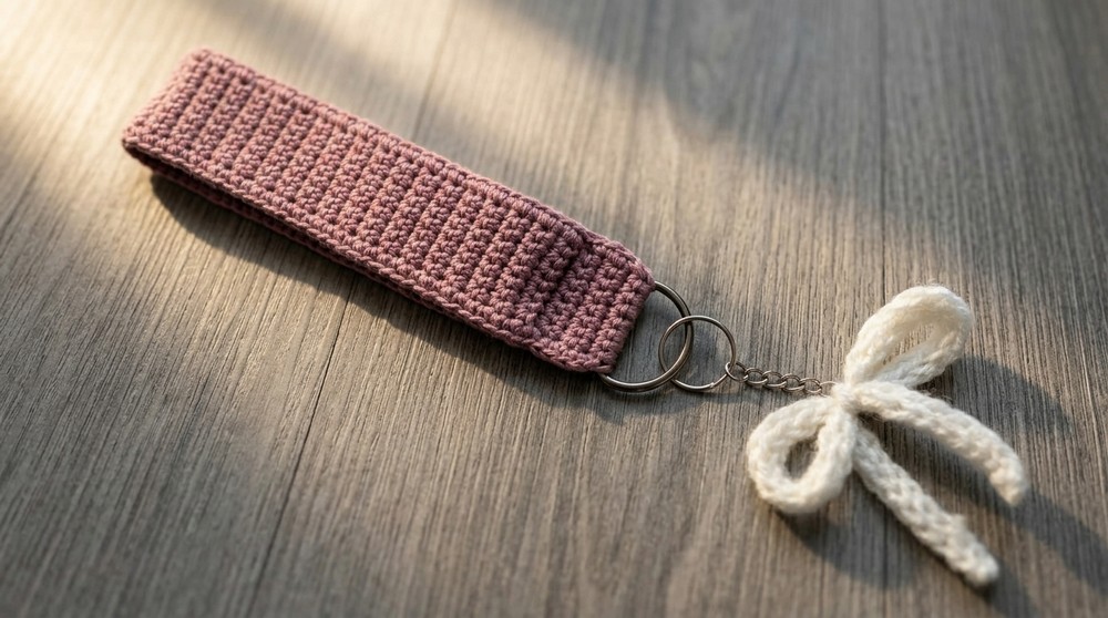 Easy Crochet Keychain Strap Tutorial LuluLemon inspired crochet strap tutorial - beginner friendly 7