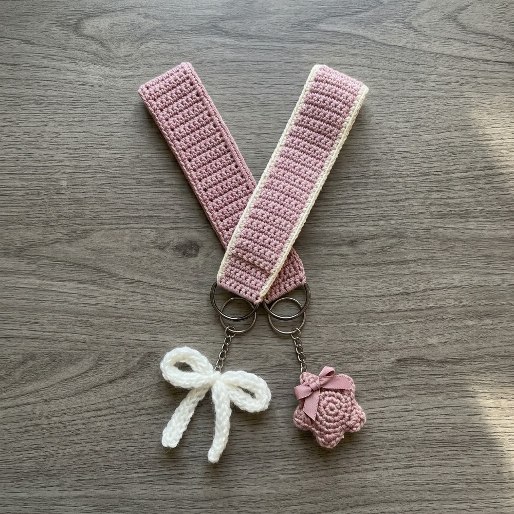 Easy Crochet Keychain Strap Tutorial LuluLemon inspired crochet strap tutorial - beginner friendly 9