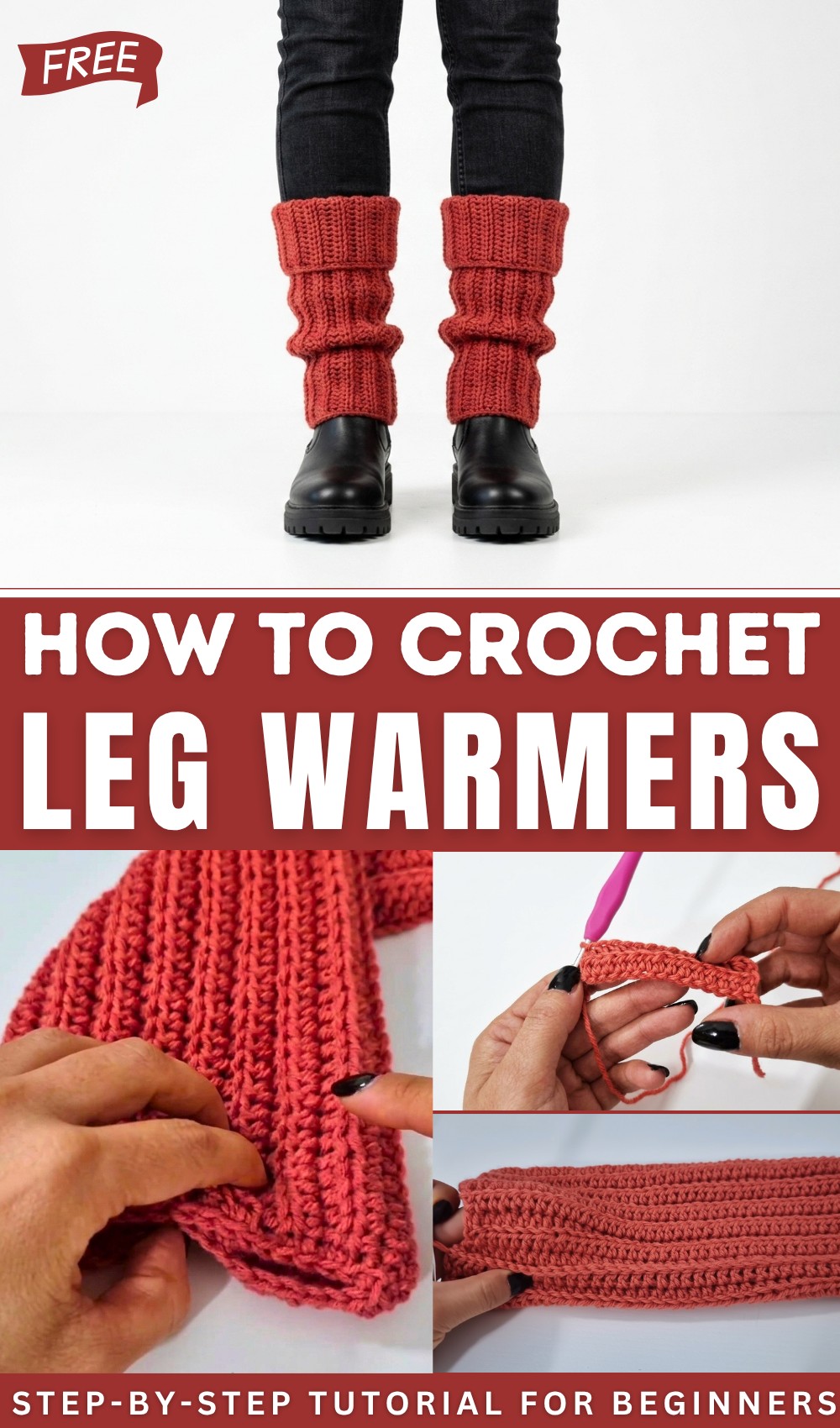 Easy Crochet Leg Warmers - Quick Tutorial for Beginners 1