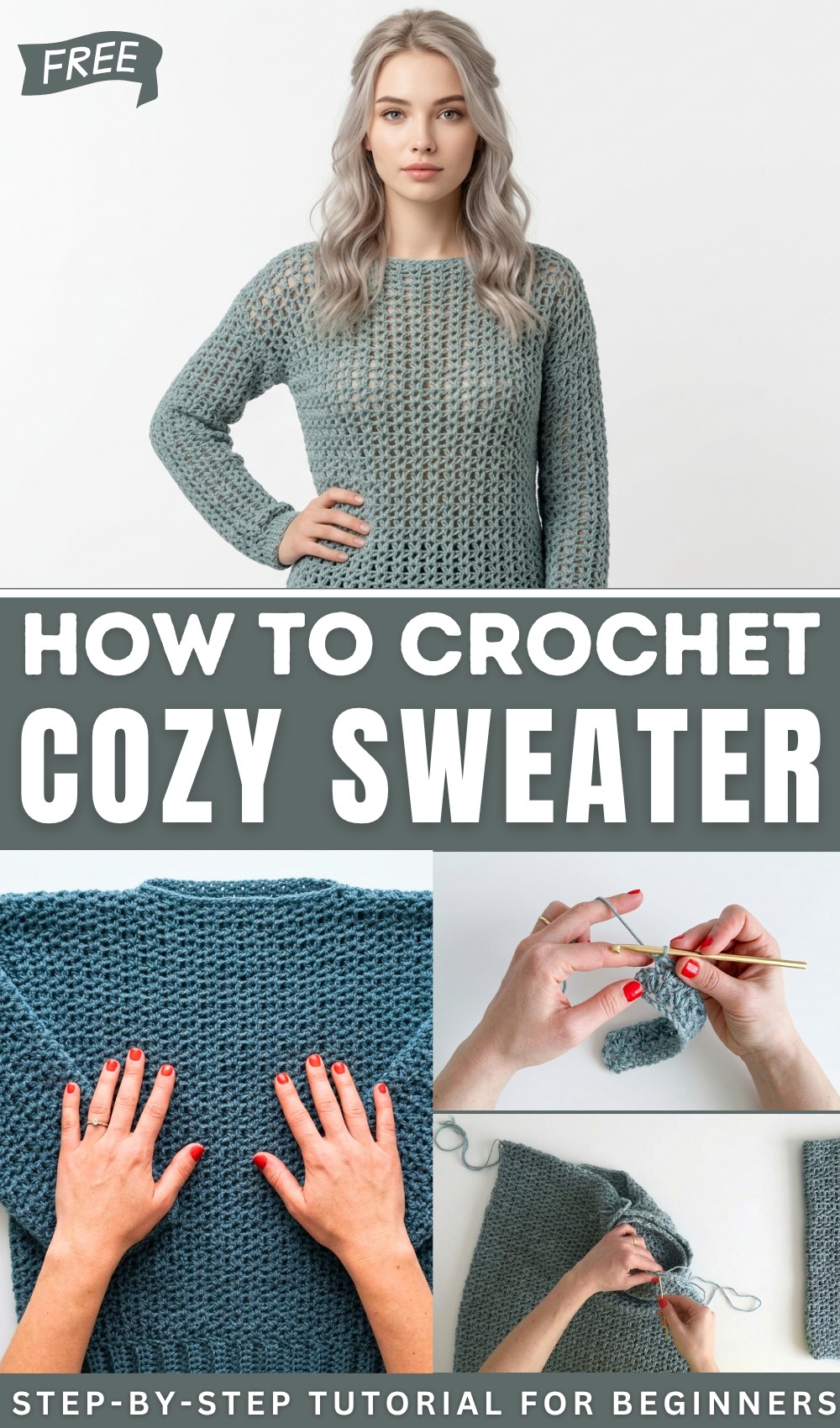 Easy Crochet Sweater 1