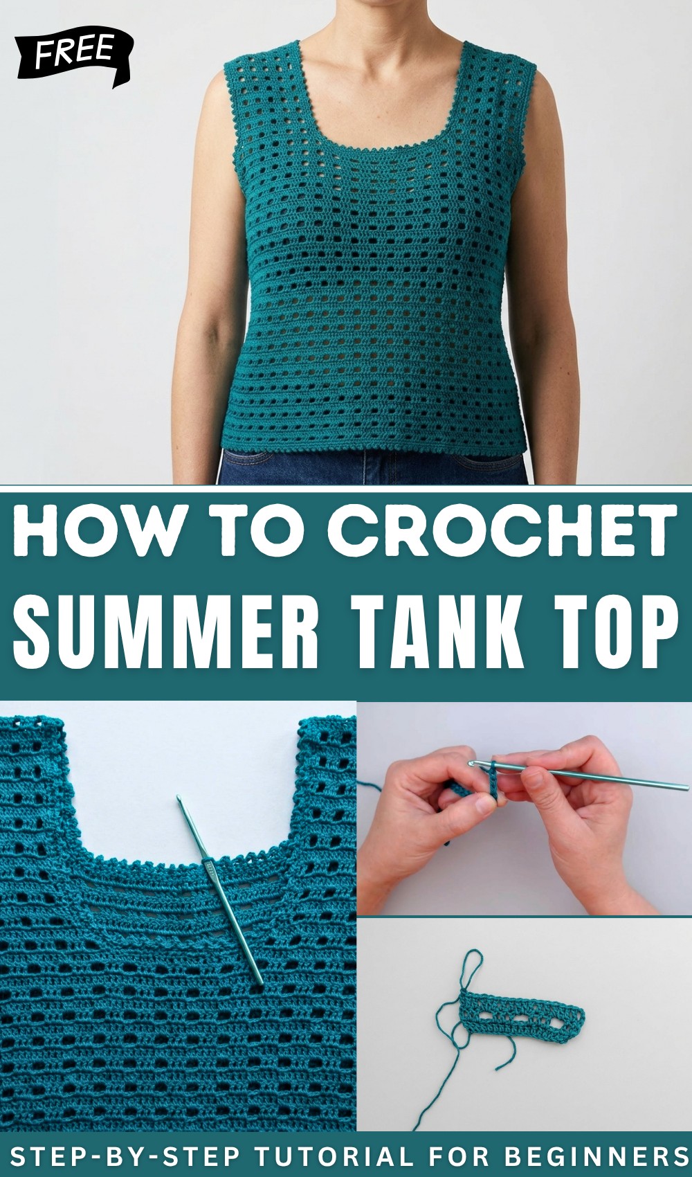Easy Summer Crochet Tank Top Tutorial 1
