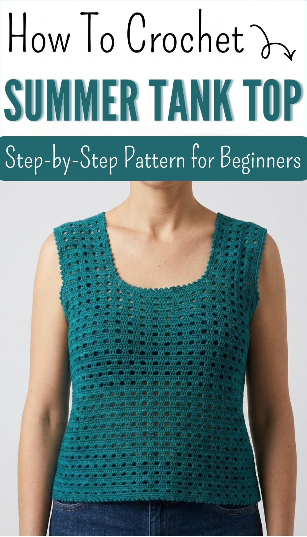 Easy Summer Crochet Tank Top Tutorial 7