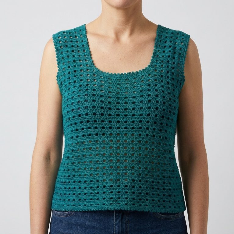 Easy Summer Crochet Tank Top Tutorial 8