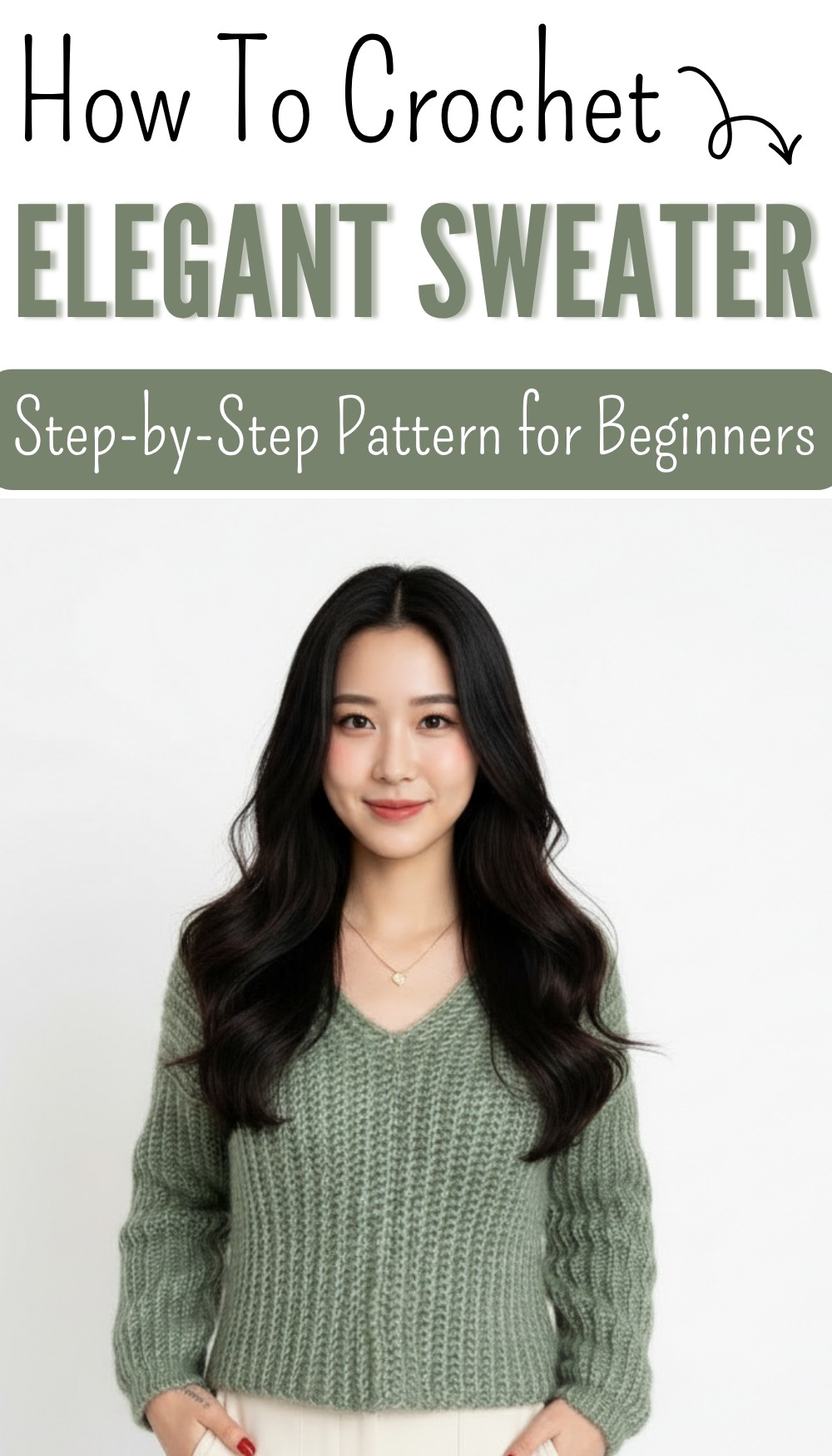 Easy and elegant crochet sweater (step-by-step tutorial) 7