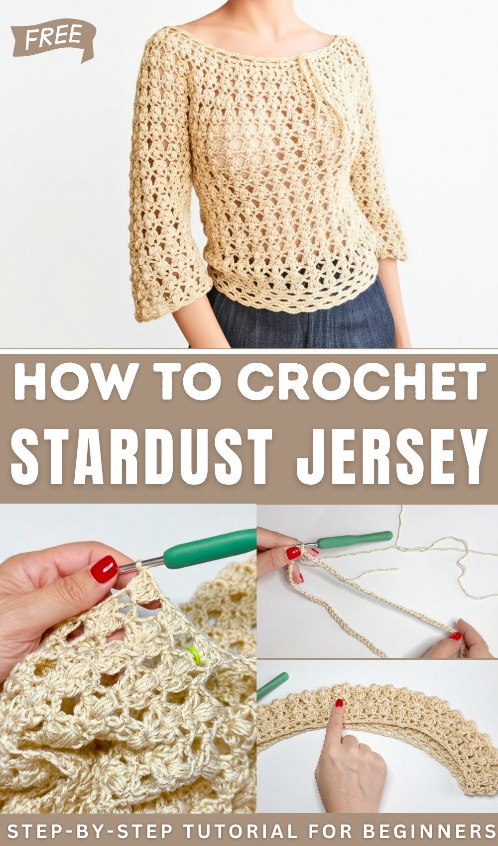 Easy crochet Stardust Jersey (step-by-step tutorial) 1