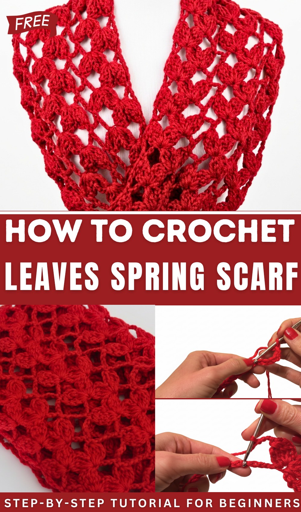 How to Crochet Lacy Leaves Spring Scarf, Advanced Beginners 1