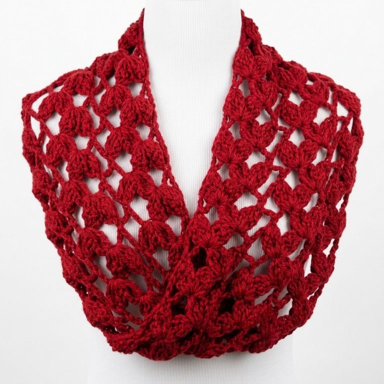 How to Crochet Lacy Leaves Spring Scarf, Advanced Beginners 10