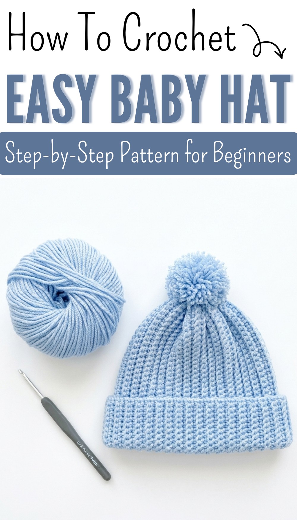 How to Crochet a Baby Hat Step by Step Learn in 3-Minute Video 7