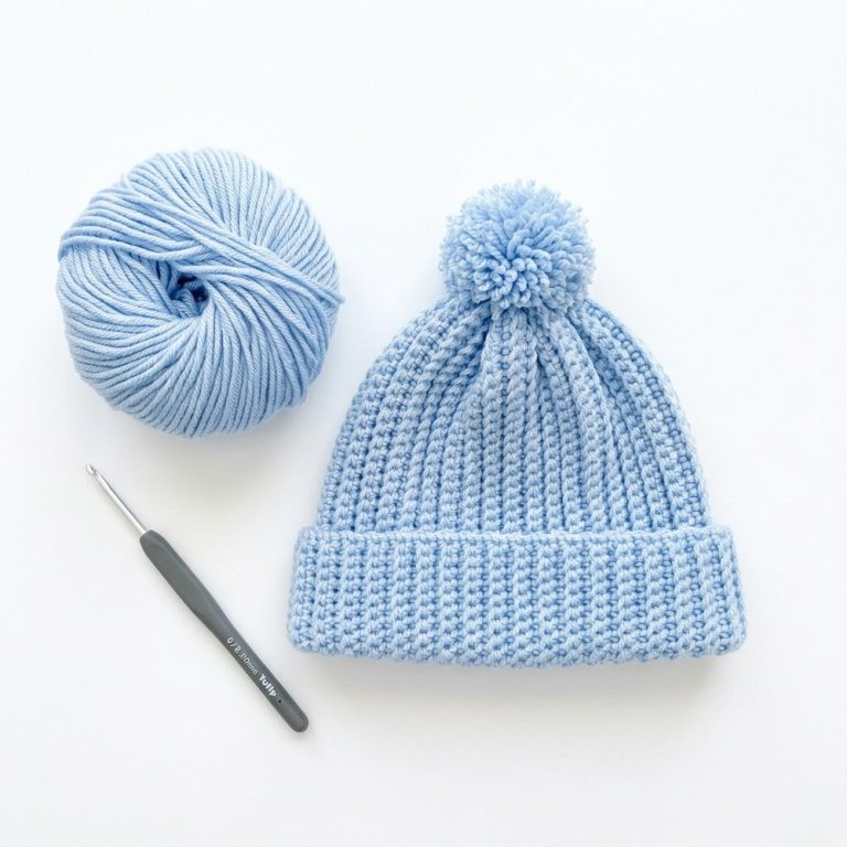 How to Crochet a Baby Hat Step by Step Learn in 3-Minute Video 8