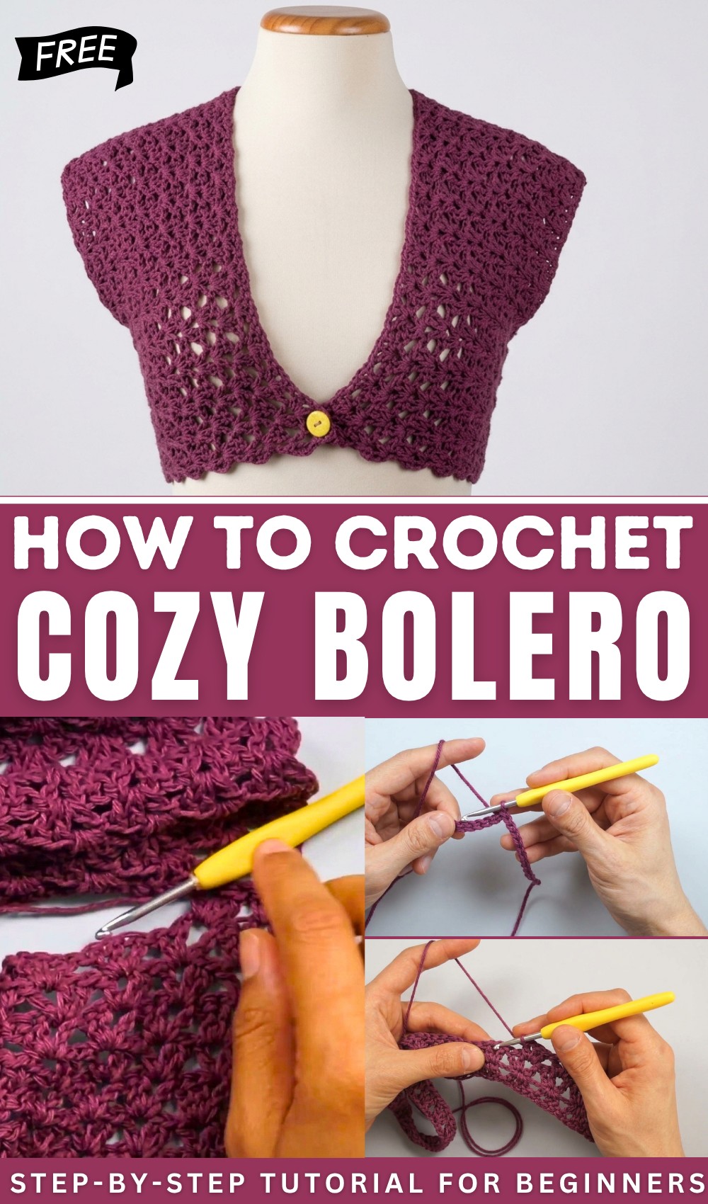 How to Crochet a Bolero for Beginners Step by Step 1