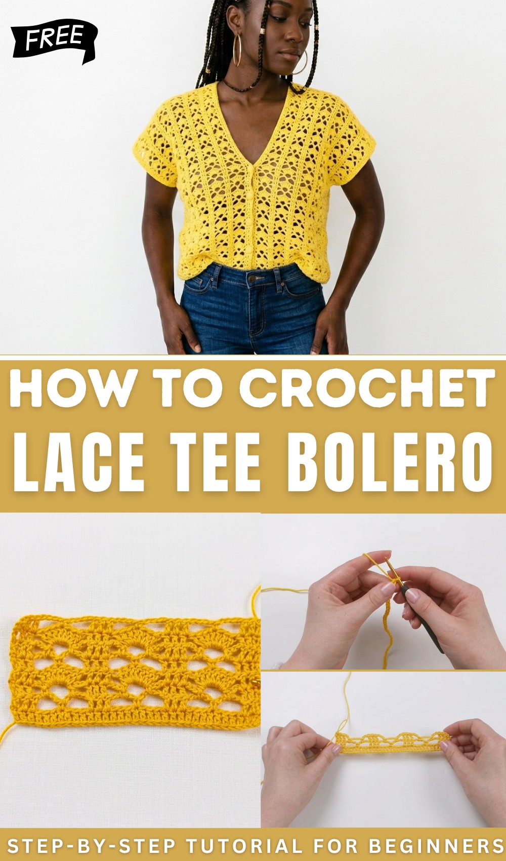LOVE&LACE TEE How to crochet Step by Step Tutorial 1