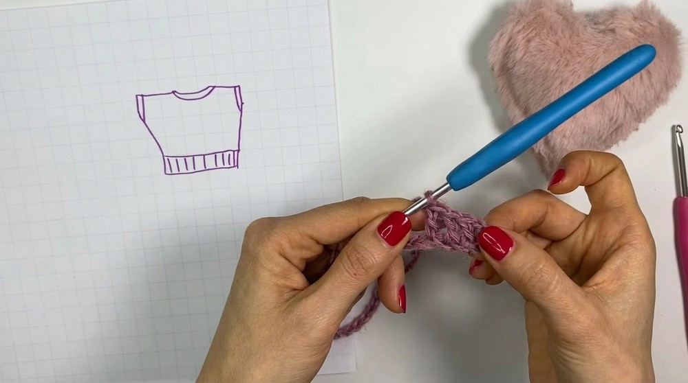 Lilac crochet sweater - easy handmade crochet tutorial 3