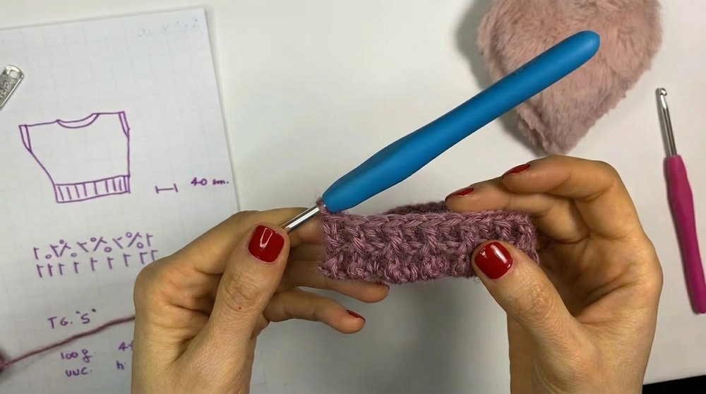 Lilac crochet sweater - easy handmade crochet tutorial 4