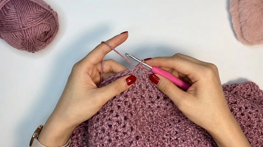 Lilac crochet sweater - easy handmade crochet tutorial 6