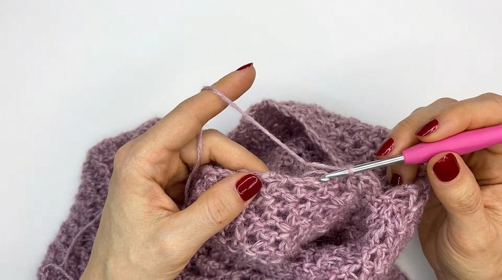 Lilac crochet sweater - easy handmade crochet tutorial 7