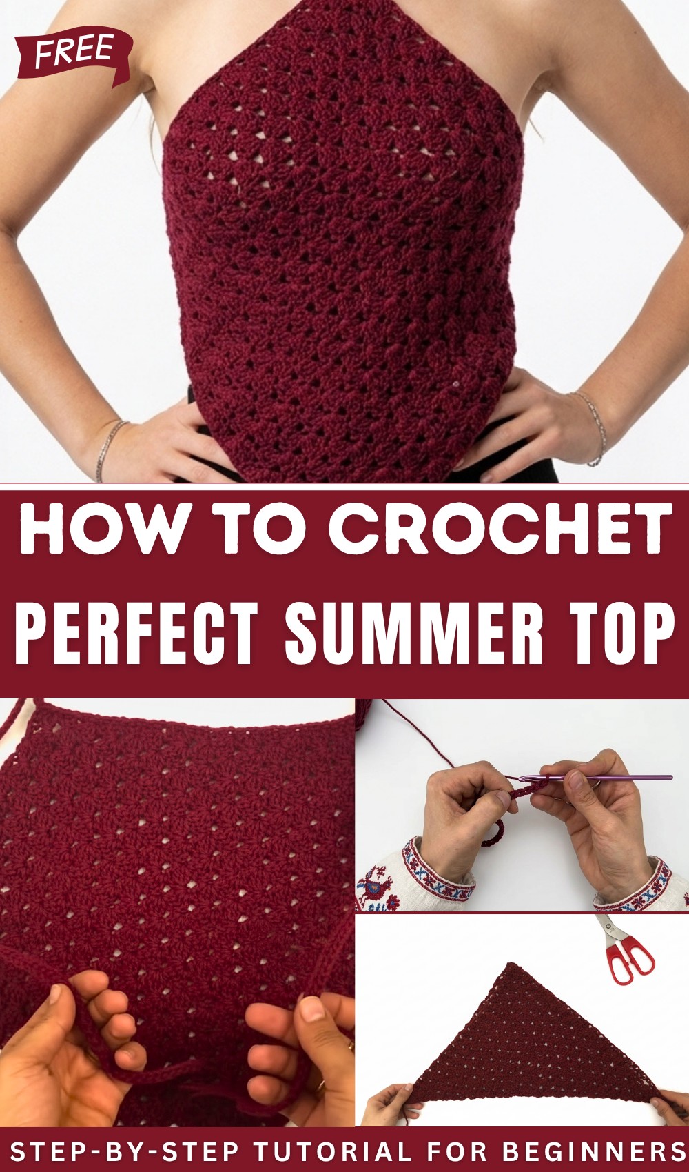 Make your own crochet top in no time! Quick, easy, and perfect for summer. 1
