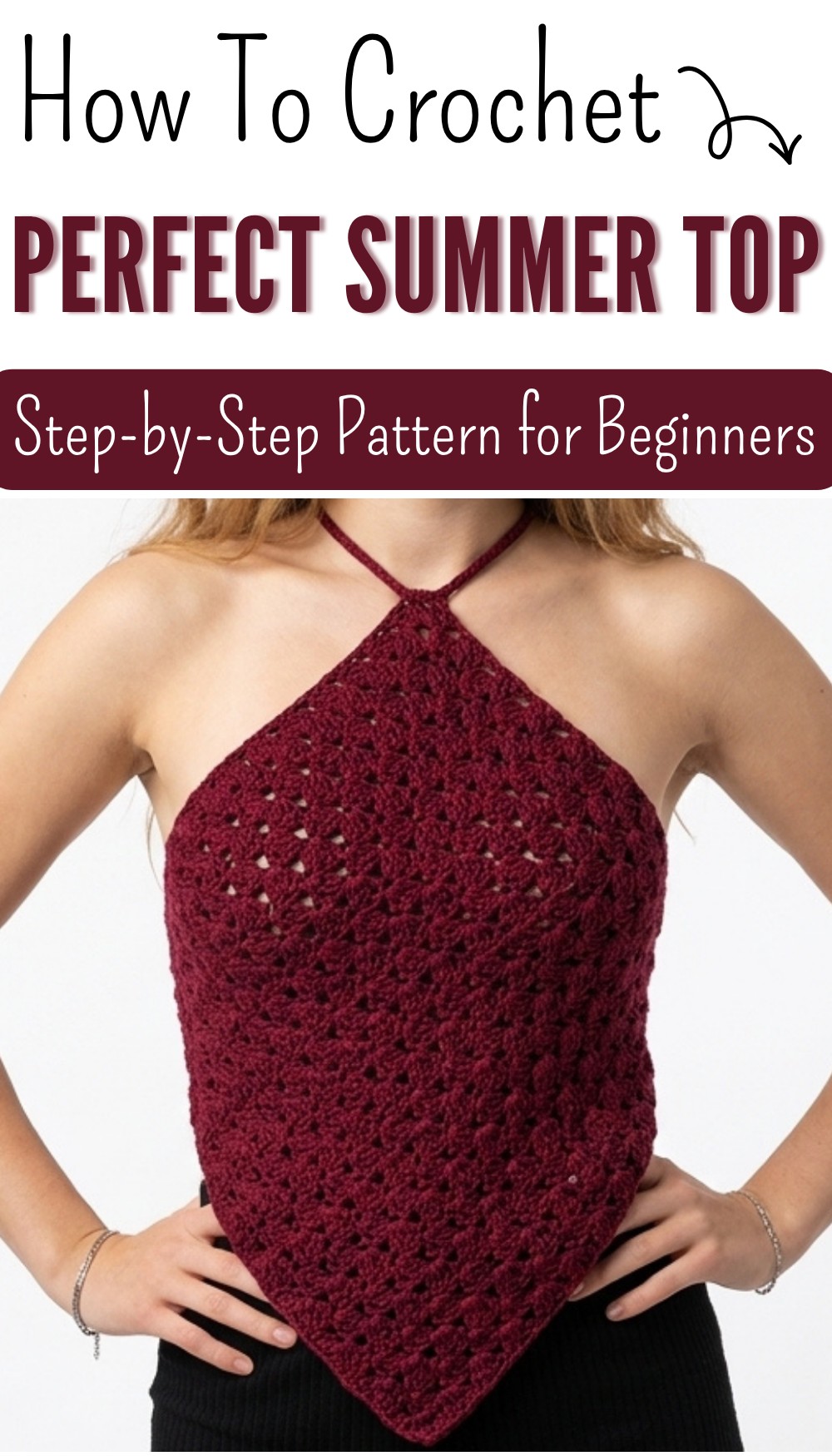 Make your own crochet top in no time! Quick, easy, and perfect for summer. 7