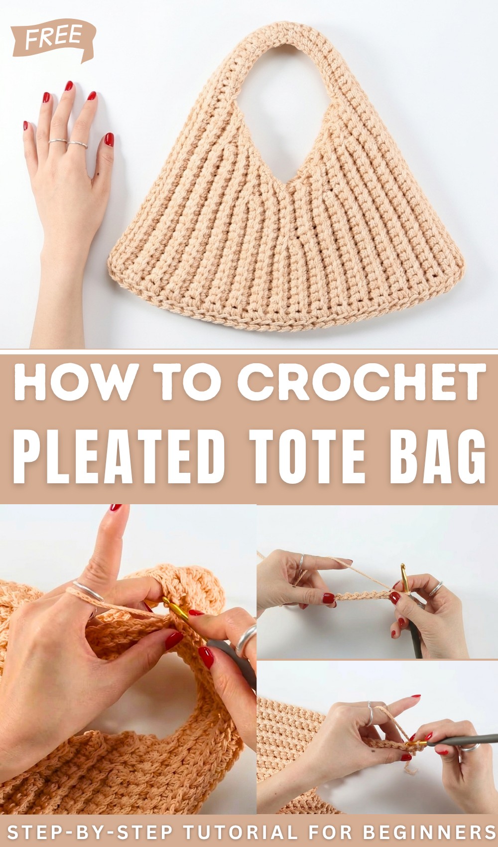 Pleated Tote Bag Made with Backstitch 1