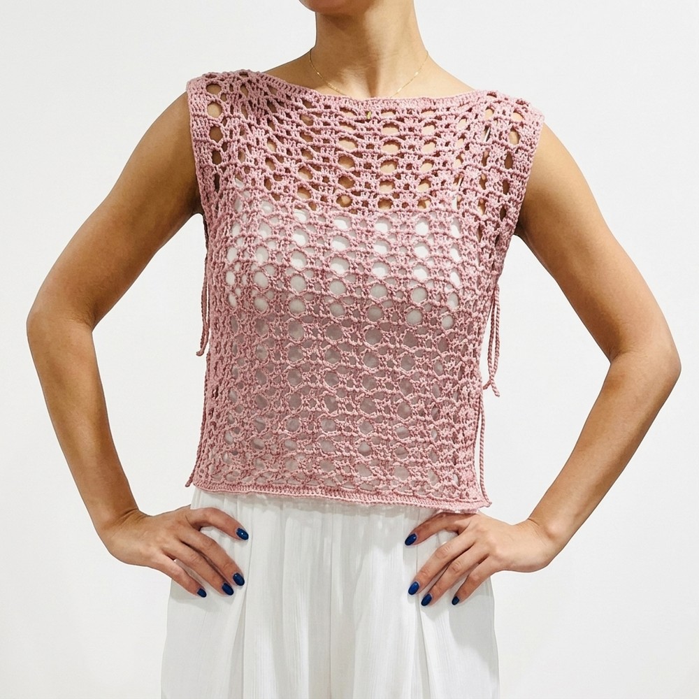 SIDE KNOT CROCHET TOP 8