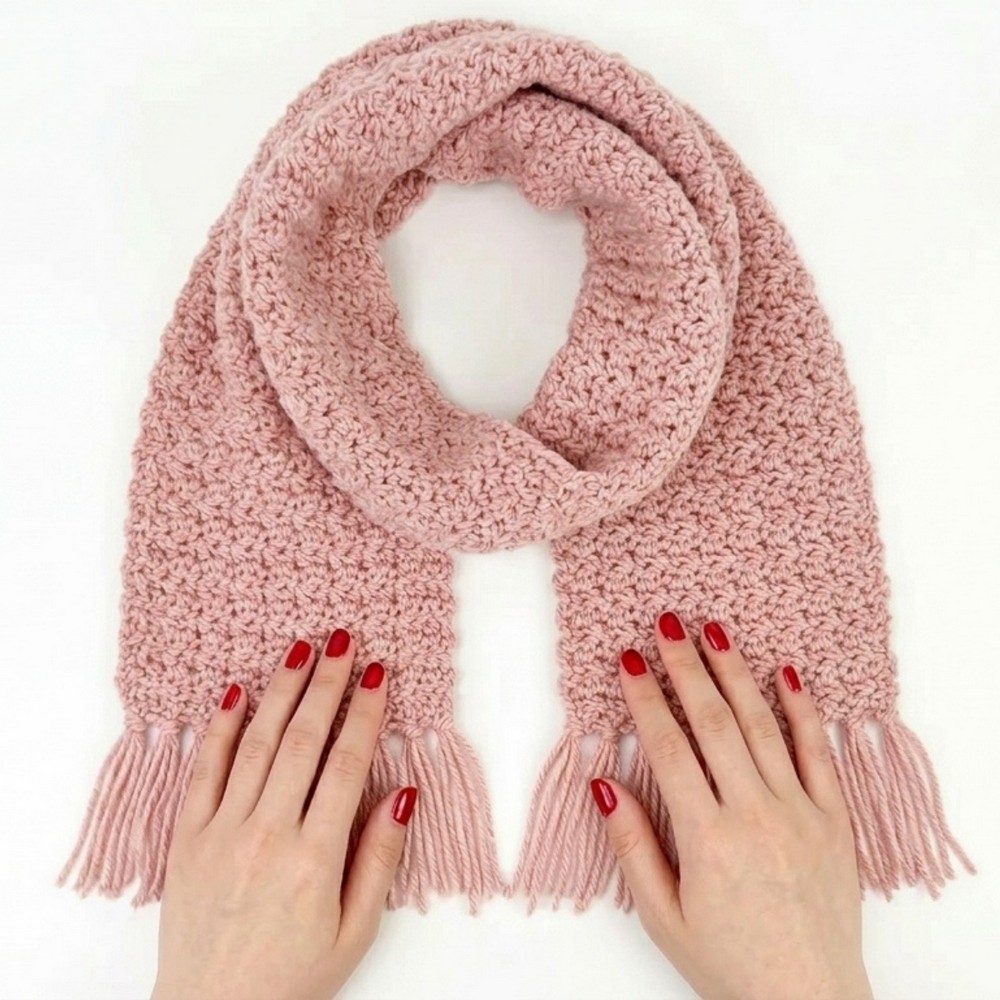 Simple Crochet Scarf for Women Easy Scarf Crochet Pattern 8