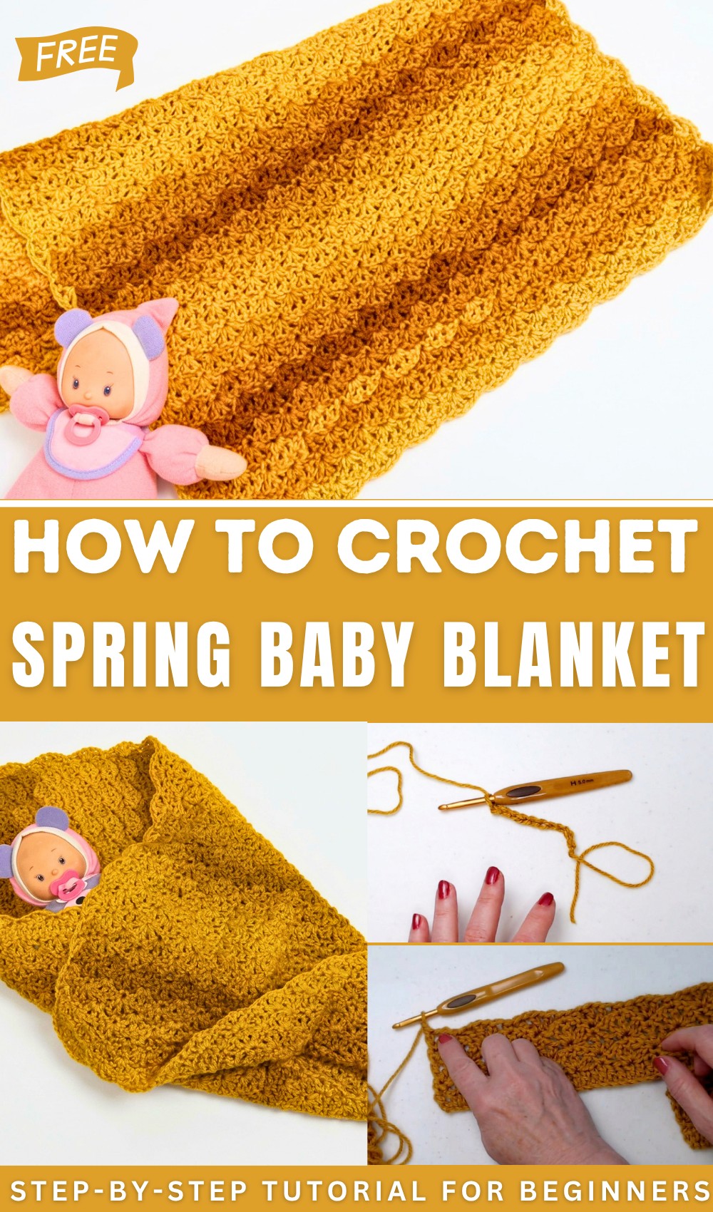 Learn To Crochet The Spring Shells Baby Blanket Crochet Pattern 1