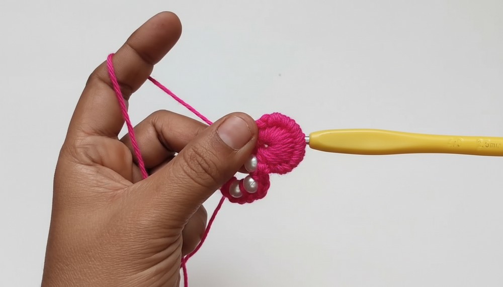 Spring Flower Crochet Bloom Puff Stitch + Pearls = Pure Magic 4