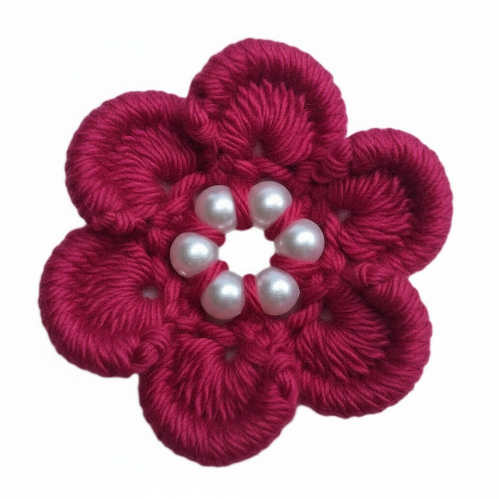 Spring Flower Crochet Bloom Puff Stitch + Pearls = Pure Magic 8