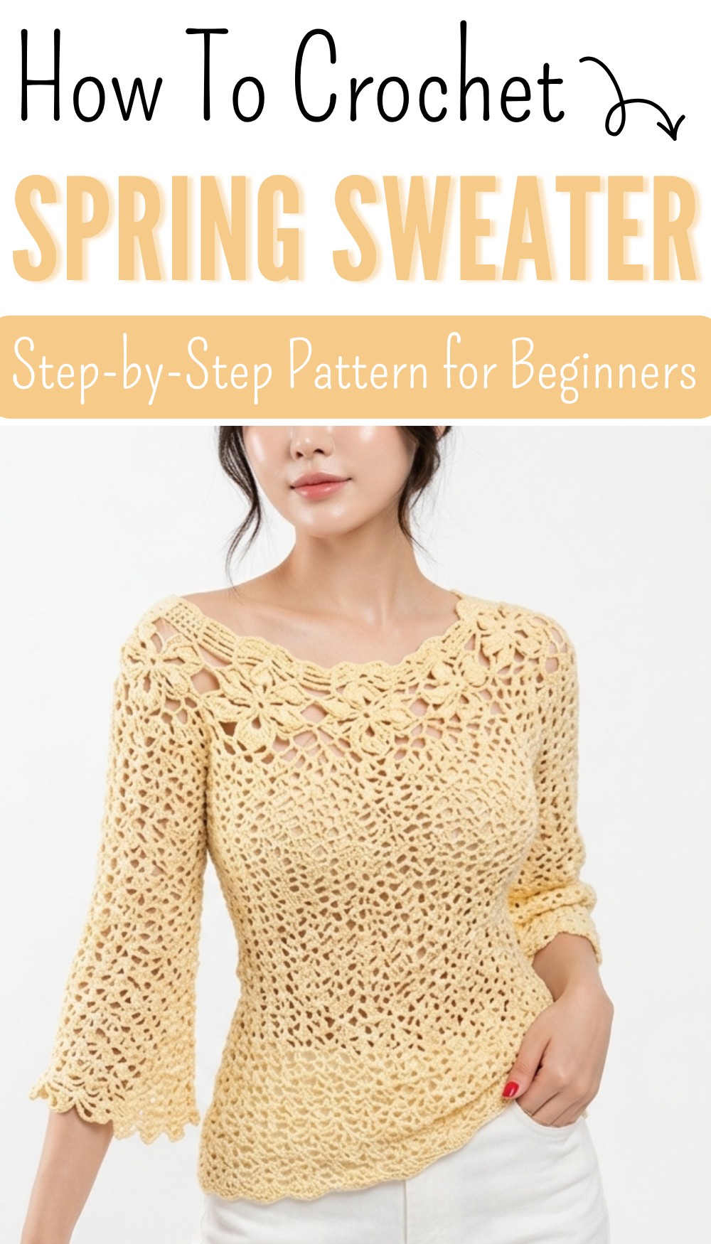 Spring crochet sweater 7