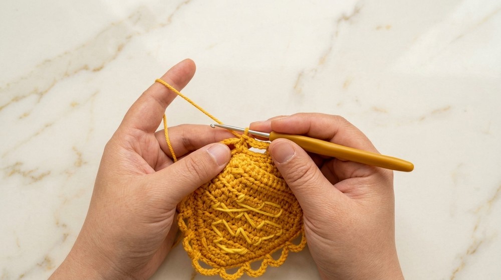 Strawberry Crochet Charm That Turns Into a Cup Holder 4