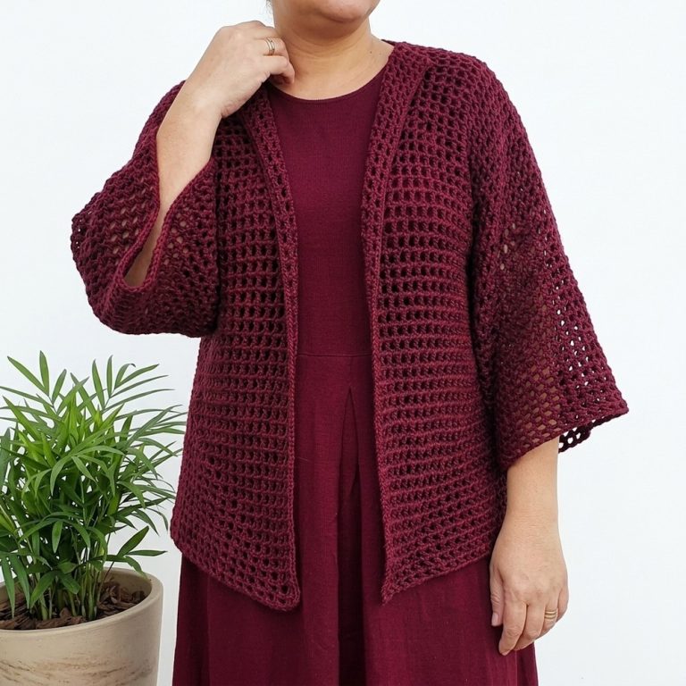 Super easy to make hexagonal crochet kimono 9
