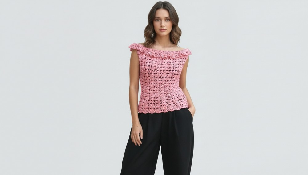 TUTORIAL Janis Ruffle Sweater Crochet 2