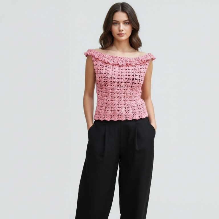 TUTORIAL Janis Ruffle Sweater Crochet 8