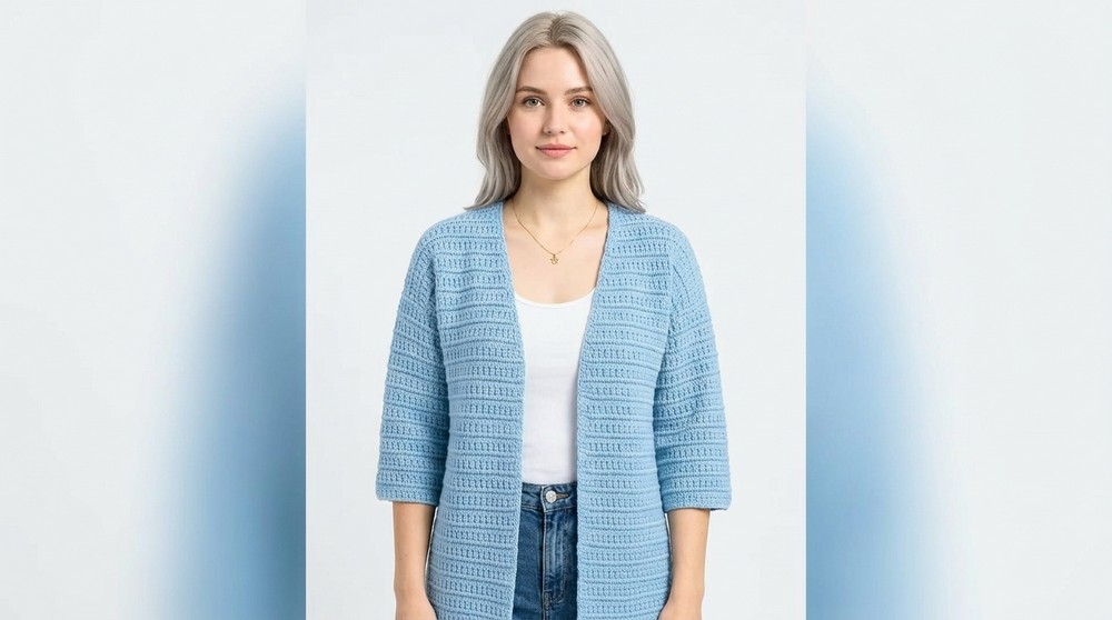 Tutorial Dawn V-Neck Crochet Cardigan Top 2