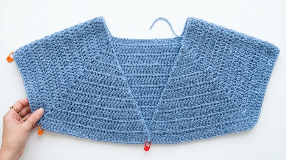 Tutorial Dawn V-Neck Crochet Cardigan Top 5