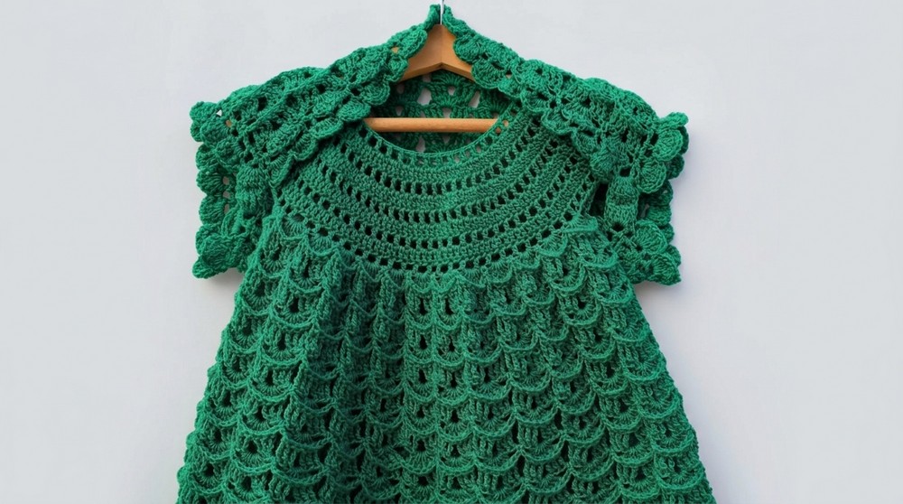 Very easy crochet bolero or torera for girls to match with a dress 2