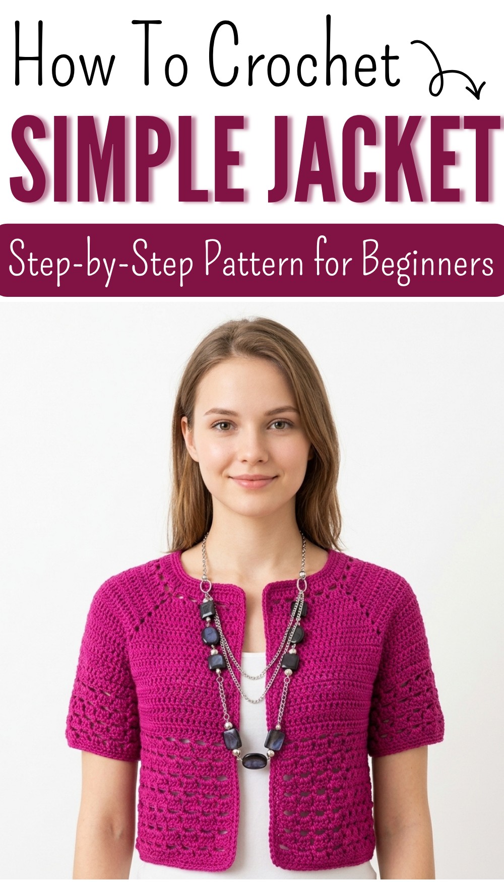 Very simple crochet jacket 7