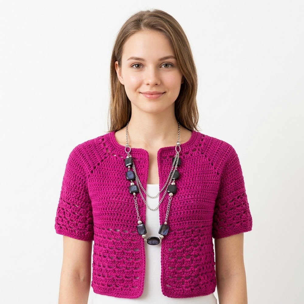 Very simple crochet jacket 8